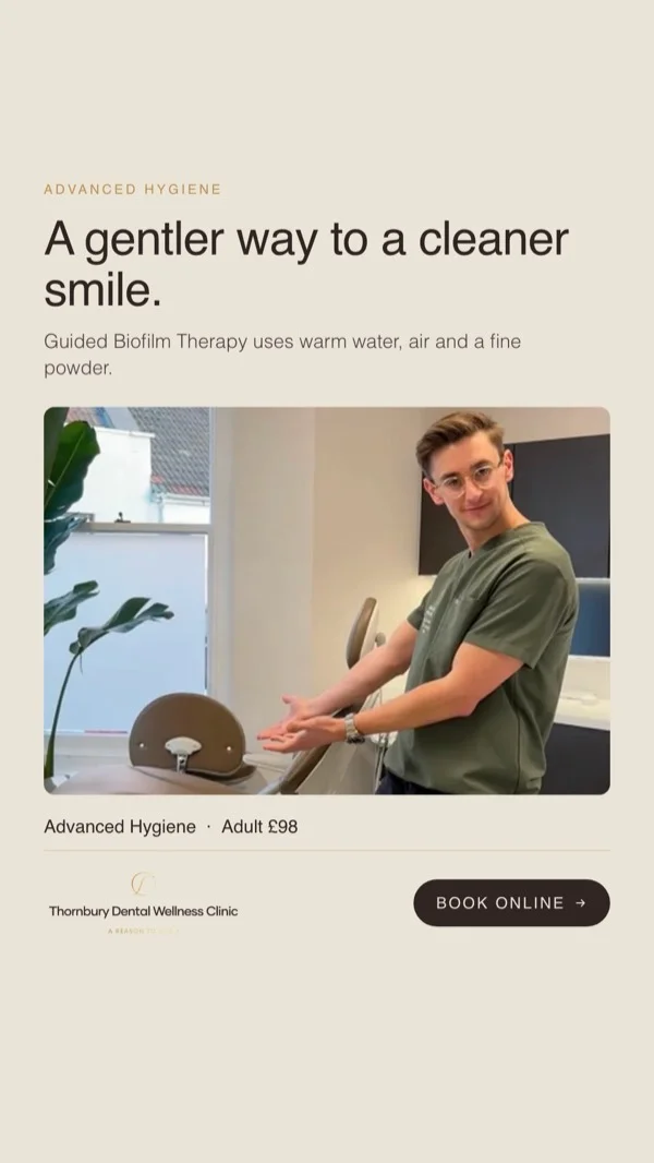 Thornbury Dental Wellness advanced hygiene advert