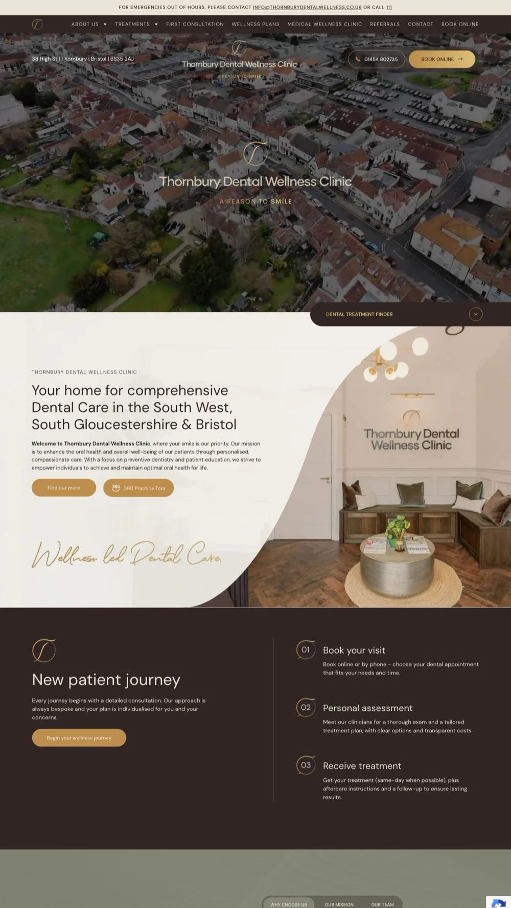 The Thornbury Dental Wellness Clinic homepage